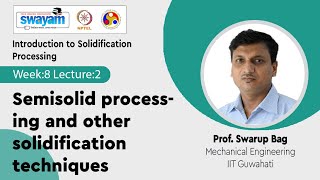 Lec 22 Semisolid processing and other solidification techniques [upl. by Yelsnik]