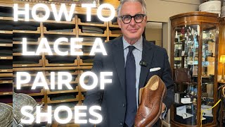 How to lace a pair of shoes [upl. by Lipsey]