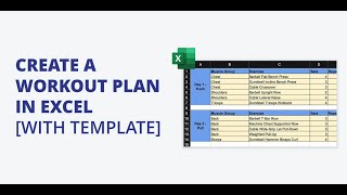 Excel Workout Template How to Make a Workout Plan [upl. by Eelatan]