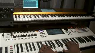 Obata Sitha Adare Karai  Yamaha Monage CFX piano Korg Krome EX Swam Alto [upl. by Aikahc]