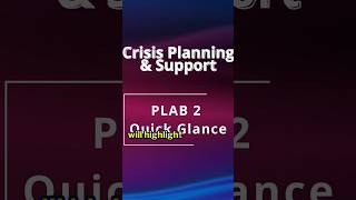 Short Crisis Planning N Support PLAB 2 General Tipsplab2 osceprep ukmla [upl. by Tristas]