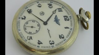 Vintage Molnija Pocket watch Unboxing From Russia [upl. by Vallo]