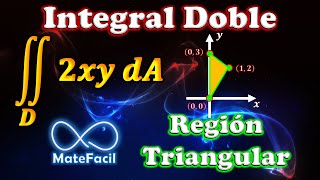 21 Integral doble Iterada en REGIÓN TRIANGULAR 2 FORMAS [upl. by Marmaduke]