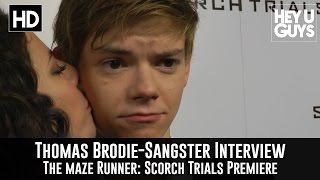 Thomas BrodieSangster Interview  The Maze Runner Scorch Trials Movie Premiere [upl. by Busch]