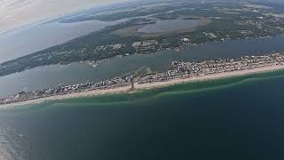 Gulf Shores Little Lagoon  Flyby from 1000  Alabama Beaches 4k [upl. by Siouxie457]