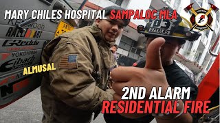 2nd Alarm Residential Fire Mary Chiles Hospital Sampaloc Manila  Iverson Fire Rescue Volunteer [upl. by Artek]