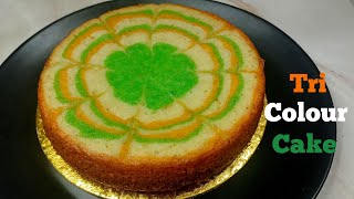 Tricolour Recipe  Tiranga Cake Recipe  Republic Day Special Cake Recipe  Tricolour Marble Cake [upl. by Haiacim27]