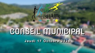 Conseil Municipal de Deshaies  Jeudi 17 Octobre 2024 [upl. by Atinahs]