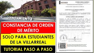 ¡CONSTANCIA DE ORDEN DE MERITO COMO SOLICITARLO POR LA PLATAFORMA SUMWEB VIDEO TUTORIAL PASO A PASO [upl. by Buffo]