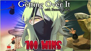 【GETTING OVER IT】 Faunashisensei plays until 100 WINS [upl. by Llennahs]