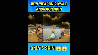 NEW WEAPON ROYALE FREE FIRE  DART ELECTRIC AN94 GUN SKIN  ONLY 5 SPIN 😱😱 [upl. by Magdalen]