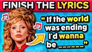 FINISH THE LYRICS 📝 2024 Most Popular Songs 🎵  Music Quiz [upl. by Oby704]