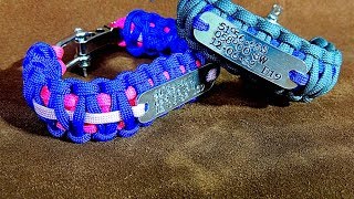 Paracord Survival Bracelet with Metal Stamped ID Tag  Easy to Make Tutorial [upl. by Resneps480]