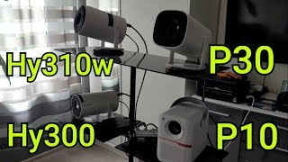 Projektor Led Magcubic Hy300 Hy310w Hongtop P30 Hongtop P10 porównanie wyświetlanego obrazu [upl. by Mettah371]