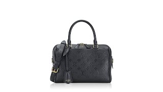 Louis Vuitton Monogram Empreinte Speedy 25 Bandouliere NM Noir [upl. by Nnyluqcaj]