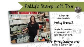 Craft Room Tour  Patty Bennett Stampin Up Demonstrator [upl. by Ecinahs134]