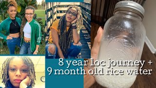 8 Year Loc Journey QampA  Putting 9 MONTH OLD Fermented Rice Water on My Locs  Ft FullMetalRo [upl. by Jump]