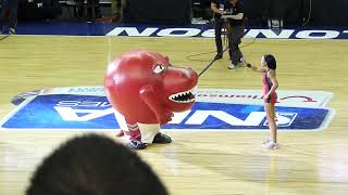 Toronto Raptors mascot eating cheerleader  FUNNY [upl. by Yxor]