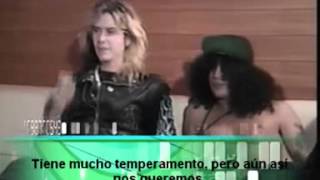 guns n roses Entrevista a Slash y Duff ESPAÑOL [upl. by Alyehc]