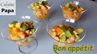 Verrines avocat mangue crevettes [upl. by Ttirrem]