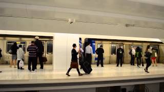 PATH  Hoboken Bound Train Of PA5s On The Green Line  World Trade Center Station [upl. by Sheets339]