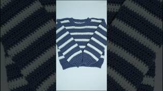 Easy Crochet Striped Sweater [upl. by Aufmann]