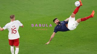 Olivier Giroud Disallowed Bicycle Kick Goal vs Poland for Raphaël Varane Foul on Wojciech Szczęsny [upl. by Ap]