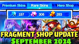 FRAGMENT SHOP SEPTEMBER 2024 UPDATE🌸  WHICH SKINS amp WHICH HEROES🤔 [upl. by Ettelimay]