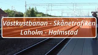 Västkustbanan Laholms station skånetrafiken tag tågtrafik [upl. by Ymled]