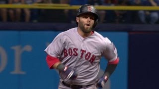 BOSTB Pedroia smacks a tworun shot for the lead [upl. by Otsirave194]