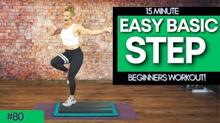 15 Minute Simple Low Impact Step Aerobics Routine For Beginners 125 BPM 80 [upl. by Baptist]