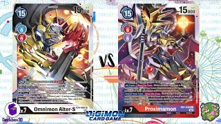 DIGIMON TCG Omnimon AlterS Black vs Proximamon Red [upl. by Notnilc]