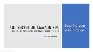 Securing your RDS SQL Server Instance [upl. by Ased]