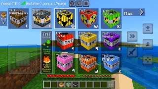 TNT ADDON PARA MINECRAFT PE  TNT DINAMITA NUCLEAR MOD MINECRAFT PE [upl. by Kazim]