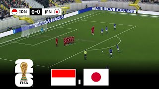 Indonesia vs Japan l World Cup Qualifiers 2026 l eFootball Pes 21 Gameplay l Rony Gameplay [upl. by Camarata]