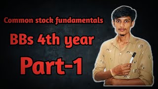 Common stock fundamentals part1  Price earning ratio quotation  information [upl. by Ricard691]