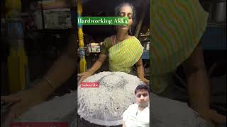 Hardworking Akka  southindian sambhar steamed shorts ytshortsindia akka streetfood idli [upl. by Veradis]