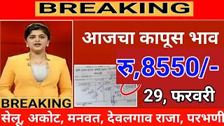 आजचे Live कापूस भाव 29 फरवरी 2024  kapus bhav today कापूसबाजारभावआजचे [upl. by Teillo]