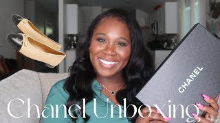 CHANEL UNBOXING  CHANEL BALLERINA FLATS ARE THEY WORTH IT [upl. by Gnehc]