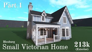 Bloxburg Small Victorian House Speedbuild [upl. by Aicirtel]