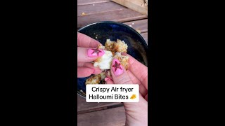 10 Minute crispy Halloumi Bites from the Air Fryer 🧀🤤 justspicesUK cooking cheese airfryer [upl. by Mungovan]