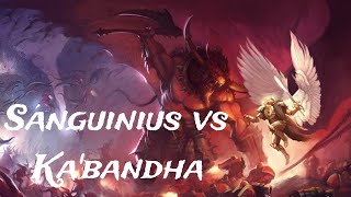 The Horus Heresy  Signus Prime  Sanguinius vs Kabandha [upl. by Yelhs]