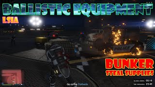 Ballistic Equipment LSIA  CoOp Bunker Steal Supplies Mission  Gunrunning  GTA Online [upl. by Safir]