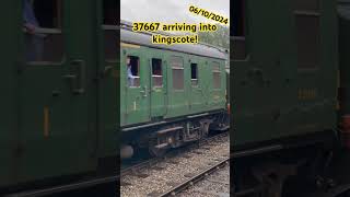 37667 arrives at kingscote class37 train trainspotting [upl. by Aihseyn]