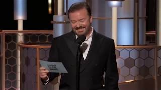 Ricky Gervais Globos de Oro 2020 Subtitulado en Español [upl. by Ahsemat722]