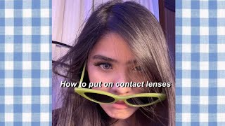 How to easily put contact lenses in and out💙🦋 [upl. by Kokaras]