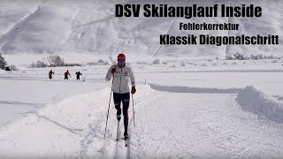 DSV Skilanglauf Inside Fehlerkorrektur Klassik Diagonalschritt [upl. by Vitalis]