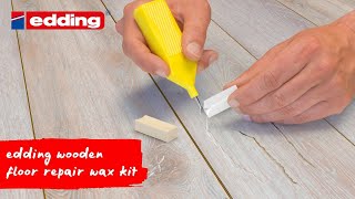 edding 8902 wooden floor repair wax kit [upl. by Ellehcear]