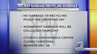 Holiday GarbageRecycling Schedule [upl. by Daj29]