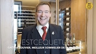 QUEST CE QUE TU BOIS  Gaëtan Bouvier Meilleur Sommelier de France 2016 [upl. by Anikram482]